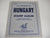 Minkus 1964 Hungary Stamp Album Supplement 3 NOS
