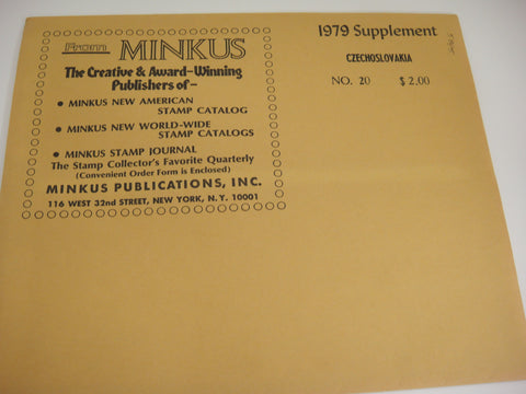 Minkus 1979 Czechoslovakia Stamp Album Supplement 20 NOS