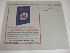 Minkus 1971 Russia Stamp Album Supplement 10 NOS