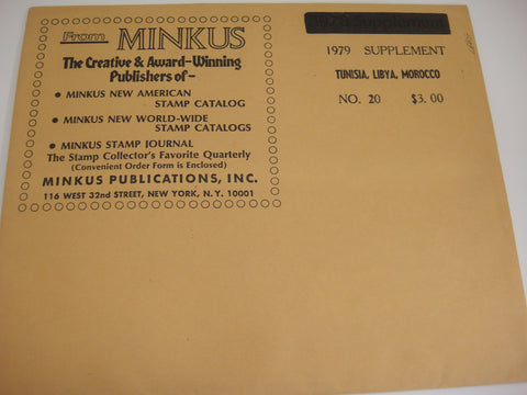 Minkus 1979 Tunisia Libya Morocco Stamp Supplement 20 NOS