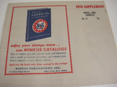 Minkus 1970 Tunisia Libya Morocco Stamp Supplement 11 NOS