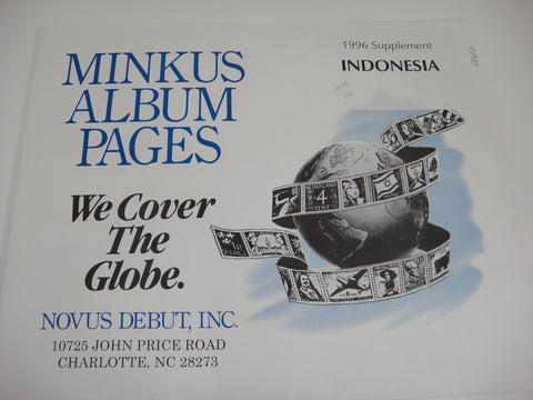 Minkus 1996 Indonesia Stamp Album Supplement NOS