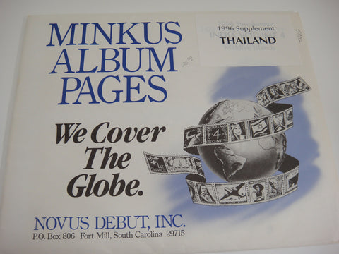 Minkus 1996 Thailand Stamp Album Supplement NOS