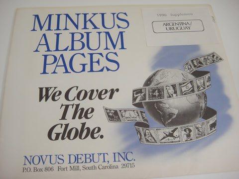 Minkus 1990 Argentina & Uruguay Stamp Album Supplement NOS