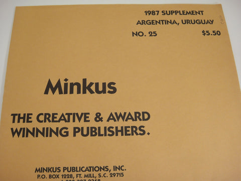 Minkus 1987 Argentina & Uruguay Stamp Album Supplement 25 NOS
