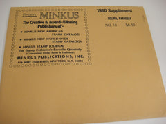 Minkus 1980 Bolivia Paraguay Stamp Supplement 18 NOS