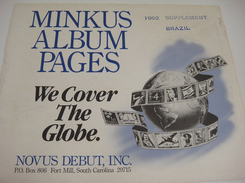 Minkus 1992 Brazil Stamp Supplement MBR92 NOS