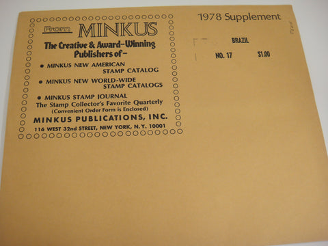 Minkus 1978 Brazil Stamp Supplement 17 NOS