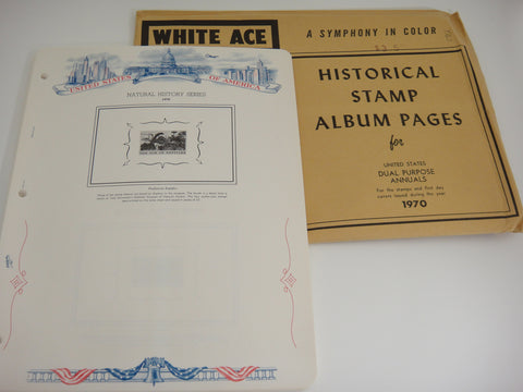 White Ace 1970 Dual Purpose Annuals Stamp & FDC Album Supplement NOS