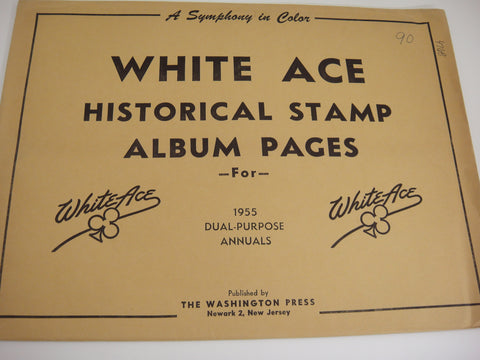 White Ace 1955 Dual Purpose Annuals Stamp & FDC Album Supplement NOS