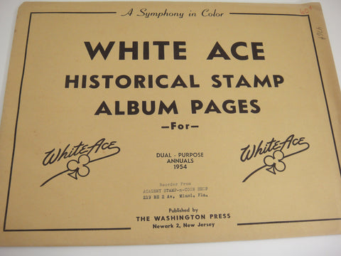 White Ace 1954 Dual Purpose Annuals Stamps & FDCs Supplement United States