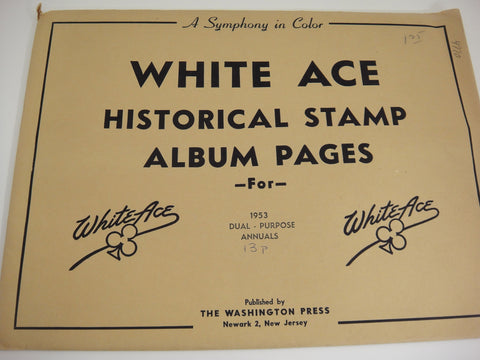 White Ace 1953 Dual Purpose Annuals Stamps & FDCs Supplement United States