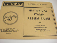 White Ace 1961-1964 Commemoratives Blocks of 4 Part Five NOS