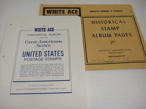 White Ace Great Americans Series 1 & 2 Stamp Supplement United States NOS