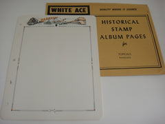 White Ace Railroads 12 Blank Topical Pages NOS