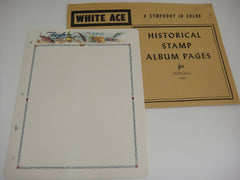 White Ace 12 Blank Topical Pages Fish On Stamps United States NOS