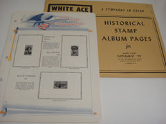 White Ace 1971 US Commemorative Blocks of 4 Stamp Supplement YB NOS