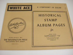 White Ace 1966 US Commemorative Blocks of 4 Stamp Supplement TB NOS