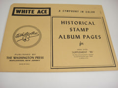 White Ace 1964 US Commemorative Blocks of 4 Stamp Supplement RB NOS