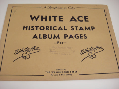 White Ace 1952 US Commemorative Blocks of 4 Stamp Supplement FB NOS