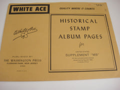 White Ace 1985 Commemorative Blocks of 4 Album Supplement United States MB