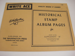 White Ace 1982 Commemorative Blocks of 4 Album Supplement United States JB NOS
