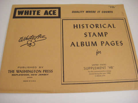 White Ace 1979 Commemorative Blocks of 4 Album Supplement United States GB NOS