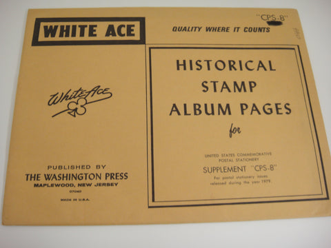White Ace 1979 Commemorative Postal Stationery Supplement United States CPS-08