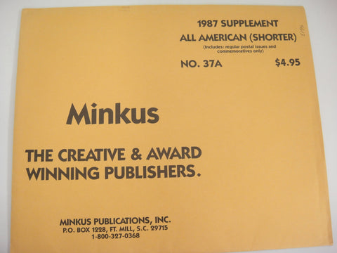 Minkus 1987 All American (Shorter) Stamp Supplement 37A United States
