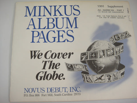 Minkus 1991 All American Part 1 Stamp Supplement United States MAA191