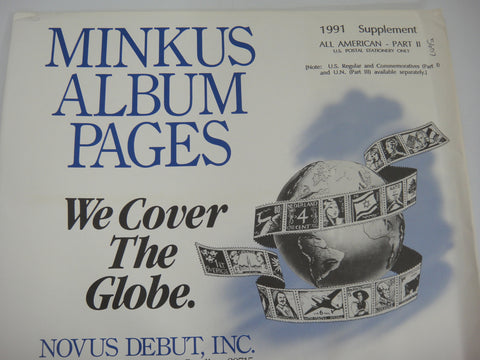 Minkus 1991 All American Part 2 Postal Stationery Supplement United States