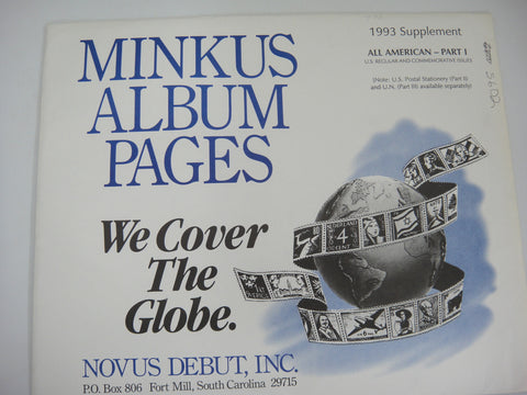 Minkus 1993 All American Part 1 Stamp Supplement United States MAA193