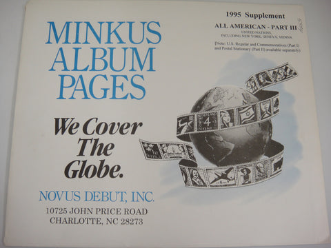 Minkus 1995 All American Part 3 Stamp Supplement United Nations