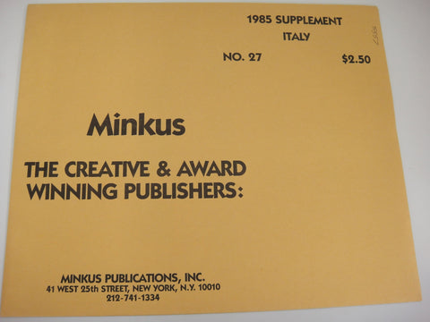 Minkus 1985 Italy Stamp Album Supplement 27 New Old Stock