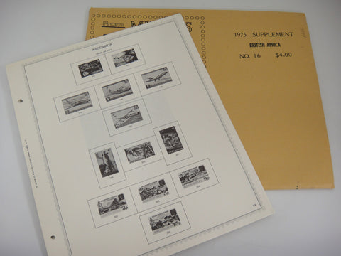 Minkus 1975 British Africa Stamp Album Supplement 16 New Old Stock