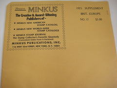 Minkus 1975 British Europe Stamp Album Supplement 17 Britain NOS