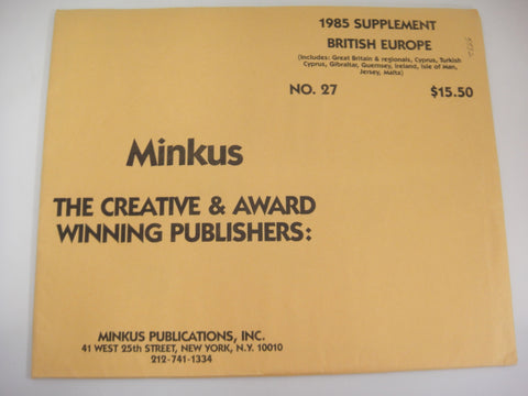 Minkus 1985 British Europe Album Supplement 27 Britain NOS
