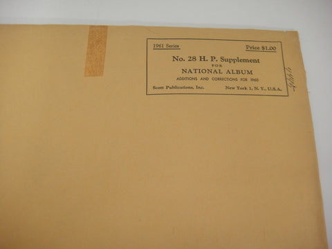 Scott 1960 National HP Supplement 28 United States New Old Stock