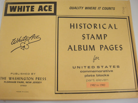 White Ace 1982-1983 US Commemorative Plate Blocks Part 11 New Old Stock