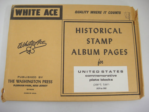 White Ace 1979-1981 US Commemorative Plate Blocks Part 10 New Old Stock