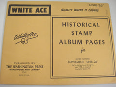 White Ace 1980 Inscription Blocks of 4 Album Supplement United Nations UNIB-26