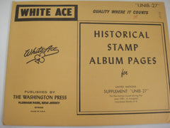 White Ace 1981 Inscription Blocks of 4 Stamp Supplement United Nations UNIB-27