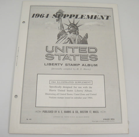 Harris Liberty Album Supplement United States UN Canal Zone 1964 #443 New Old Stock