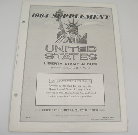 Harris Liberty Album Supplement United States UN Canal Zone 1964 #443 New Old Stock