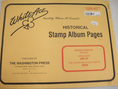 White Ace 1999 United Nations Singles Stamp Supplement UN-47 New Old Stock