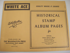 White Ace Official 1977 United Nations Singles & Blocks of Four Album Supplement 24 NOS