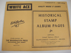 White Ace Official 1980 United Nations Singles & Blocks of Four Album Supplement 27 NOS