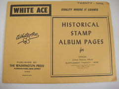 White Ace Official 1982 United Nations Singles & Blocks of Four Album Supplement 29 NOS