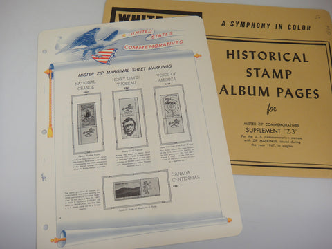 White Ace 1967 Mister Zip Commemoratives Supplement Z-3 NOS