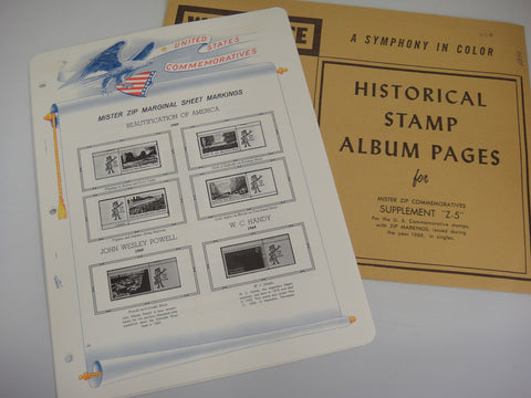 White Ace 1969 Mister Zip Commemorative Singles Supplement Z-5 NOS